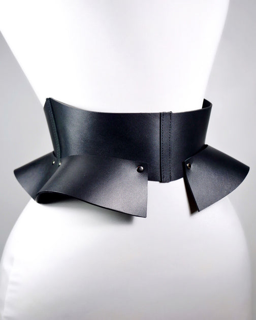Amity Leather Corset Belt in Sorrel - Revivall Clothing
