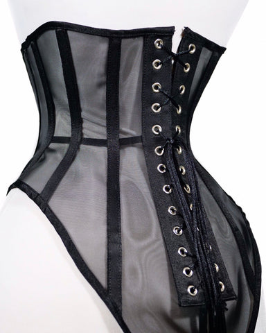 Sin & Satin Curvy Underbust Bodysuit Corset Waist Size 2030